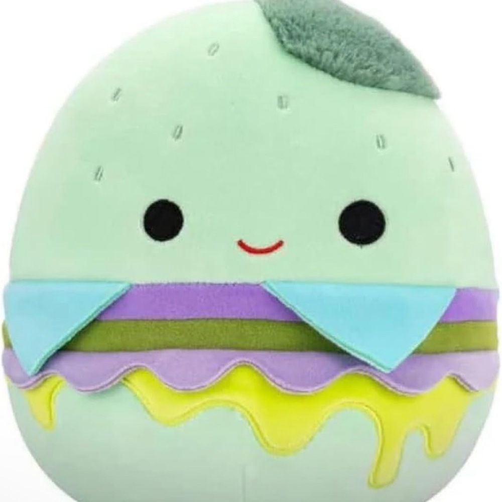 “Orson” Halloween Squishmallows Green Burger Plush NWT 8”